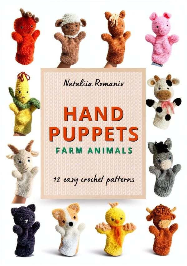 Crochet Hand Puppet Patterns - 104 Page Print Replica for Crafters-0